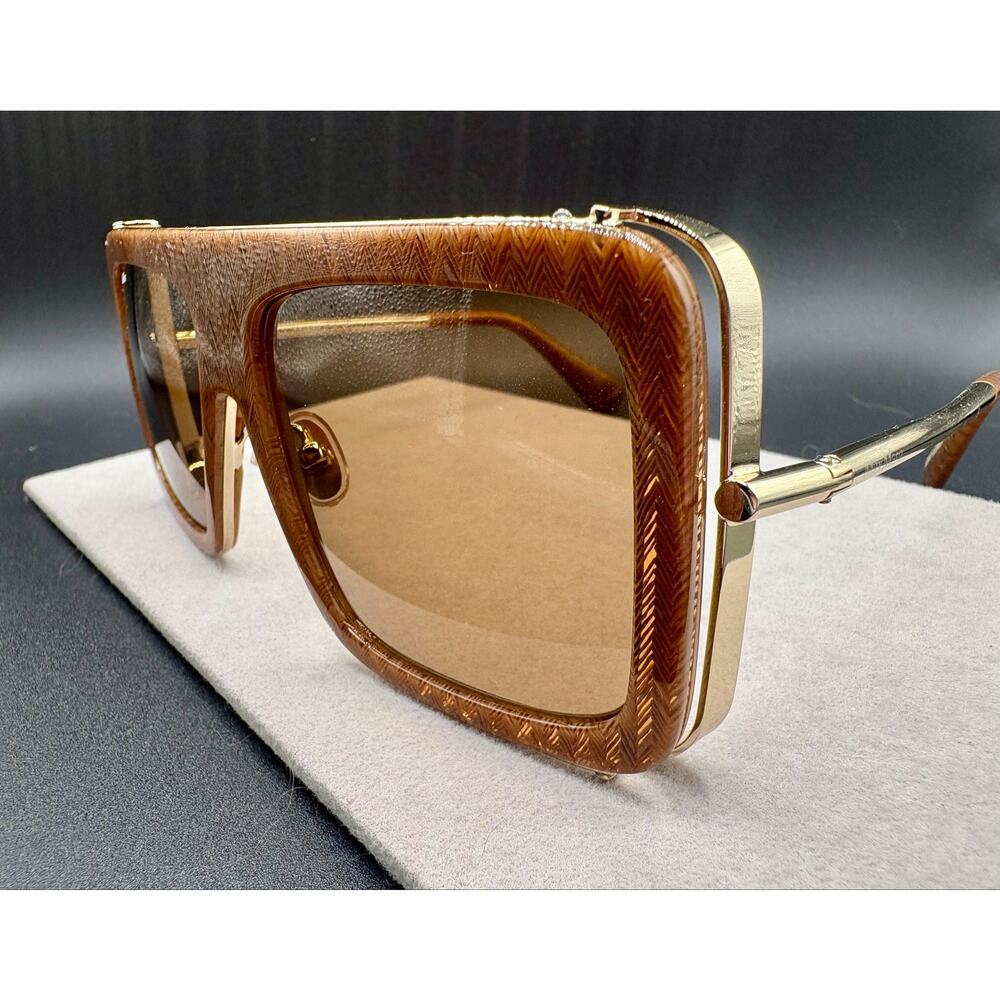 New Max Mara Unisex MM0119 JEAN Sunglasses Brown 57mm - Picture 2 of 8